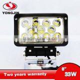 High Power 33W Square Flood Beam Led Truck Light Led Work Lamp