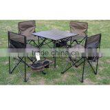 5 PCS Garden Furniture Cast Aluminium Camping Folding Table Chair thumbnail-3