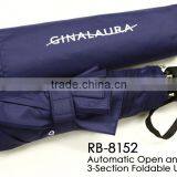 Hot Sale Automatic Open and Close 3-fold Umbrella
