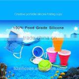 Healthy Life FDA Grade Folding Silicone Foldable Water Cup for Travel Drinking thumbnail-1