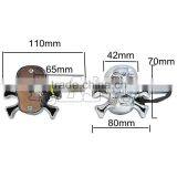 BJ-SL-056S New Arrival Chrome Short Stem ABS Plastic Skull LED Motorcycle Turn Signal Blinker Light thumbnail-2
