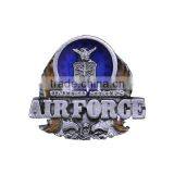 United States Air Force Matel Fridge Magnet With Blue Enamel Color Filled Seal and Gold Enamel Color Filled Accent Wings thumbnail-1