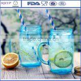 Wholesale Glass Mason Jar With Engraved Logo/Transparent Mason Jar Bottle With Metal Lid and Straw Quality Choice thumbnail-4