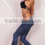New Style The Thin Elastic Snowflakes Cowboy Feet Pants Render Women Pants thumbnail-3