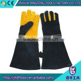 14 inches split safety mens leather work gloves