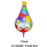 2016New arrival cup stick Clown shaped foil balloon for party decoration