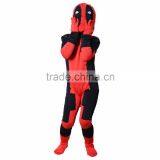 2016 Girls Fancy Dress Party Lycra Morphsuit Spandex Zentai Children Halloween Cosplay Kids Deadpool Costume thumbnail-4