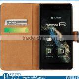 Leather Card Slot Flip Cover With Stand for Huawei Ascend P8 Case thumbnail-3