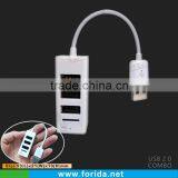 Hotsales Mini 3ports USB Hub Combo Driver &TF Card Reader