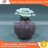 Aromatherapy ceramic round shape decorative craft flower vase