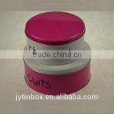 Recyclable Feature Tin Box Promotional Tin Case Best Price 2 Pieces Round Cookie Tins