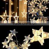 led twinkle net lights/cheap decorative/light curtain for wedding/curtain light with stars