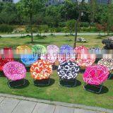 Compact Plastic Folding Round Outdoor Moon Chairs thumbnail-6