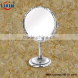 3X Round Two sides Tabletop Mirror in Chrome