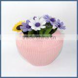 Pink Heart Shape Porcelain Home Decor Flower Vase thumbnail-1