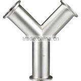 3A Stamdard Stainless Steel Sanitary Clamped Y Tee thumbnail-2