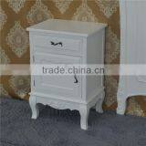Shabby Chic Pair of Bedside Tables Chests Drawers Art Deco White Rustic Paint thumbnail-2