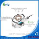 QC2.0 Portable 3 Ports Cell Phone Charger+QI Wireless Phone Charger Station for Iphone Samsung Htc lg Nokia Google Moto thumbnail-2