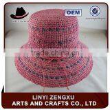 High quality plain bucket shape straw boater hat