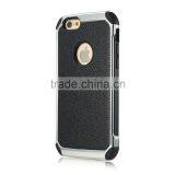 Lichi Texture Hybird TPU+PC Armor Case for IPhone 6 6s 6 Plus 6s Plus Samsung s7 S7edge 2 in 1 Electroplating Cases thumbnail-3