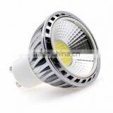 Spiral-90 Degree Beam Angle 5w Led Spot Light Gu10 Cob Lamp -cool White Sliver Cup