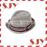 Women Men Summer Double Colors String Short Brim Straw Fedora Hat thumbnail-6