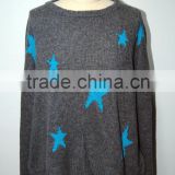 BGAX16050 High quality wool cashmere pullover intarsia sweater fashion womens knit sweater