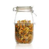 Clear Round Glass Jars With Hinge Lid or Cork Lid thumbnail-1