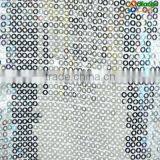 2016 guangzhou wholesale hot selling shiny sliver sequin lace fabric