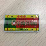 Portugal metal plate with magnet flexible metal stamong fridge magnet