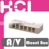 6 Ports Multimedia Mount Box With Label for A/V Connecter thumbnail-1