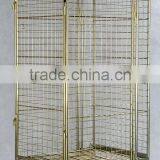 Color-plating security storage mesh cart/trolley for Warehouse or Supermarket
