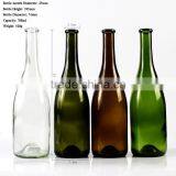 Hot Selling 700ml Clear Amber Green Dark-Green Colored Glass Wine Bottles Empty Glass Bottles With Cork For Beverage thumbnail-6