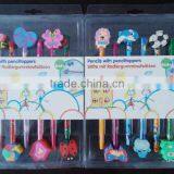 Cartoon Pencil With Eraser/ Wooden Penci With Animal Eraser thumbnail-1