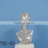 Electroplating Faceless Head Mannequin for Jewelry Display With Bust thumbnail-1