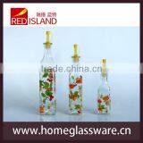 Square Glass Dispenser for Oil and Vinegar With Stopper thumbnail-4