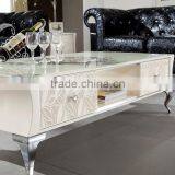 304 Stainless Steel Round Dining Table With Upholstered Side Chair, Metal Dining Room Furniture thumbnail-2