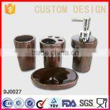 Custom Design 4 Pcs Glazed Ceramic Bath Set thumbnail-3
