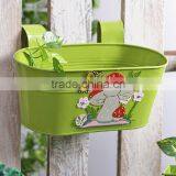 Outdoor Hanging Metal Planters | Powder Coated Iron Planters thumbnail-1