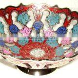 Enameled Fruit Bowls,Arabian Dishes,Brass Arabian Dish,Arabian Dish,Arabian Dish,Arabian Enameled Katora,Arabian Item thumbnail-1