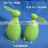 Ceramic Rabbit Deco-color Glazed Porcelain Rabbit-pottery Rabbit-ceramic Animal thumbnail-1