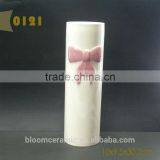 Pink Bow Flower Vase Painting Designs thumbnail-1