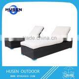 Outdoor Wicker Modern Rattan Lounge Bed, Wicker Lounge, Sun Lounge, Beach Bed. thumbnail-1