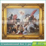 Classical Gold Wooden Photo Frame with Oil Painting for Wall Art