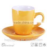 Colorful Two Tone Glaze Ceramic Cup and Saucer thumbnail-3
