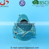 BSCI Audit Factory Antique Style Garden Decor Ceramic Bird, Garden Planter Bird thumbnail-3