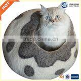2016 New Design Pets Crafts Wool Felt Warmer Pet Cave Bed House for Cat Dog thumbnail-3