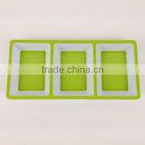 Meneed Melamine Plastic Anti-slip Food Rectangular Divided Plate thumbnail-2
