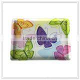 Breakfast Tray Butterfly Printing Rectangular Plastic Chocolate Tray Vintage Trays thumbnail-2