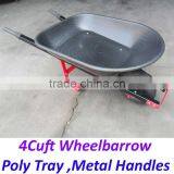 America 4Cuft Poly Tray Metal Handles Wheelbarrow for Gardenning thumbnail-1